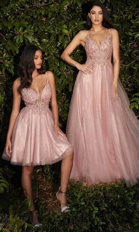 Ladivine CD0195 - V-Neck Sleeveless Prom Dress Lace unclassified dresses