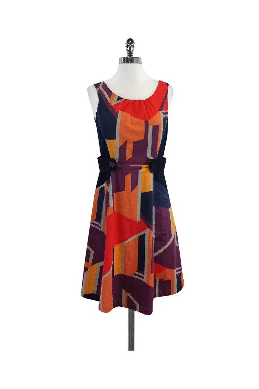 Anni Kuan - Multicolor Geo Print Dress Sz 2 Tulle unclassified dresses