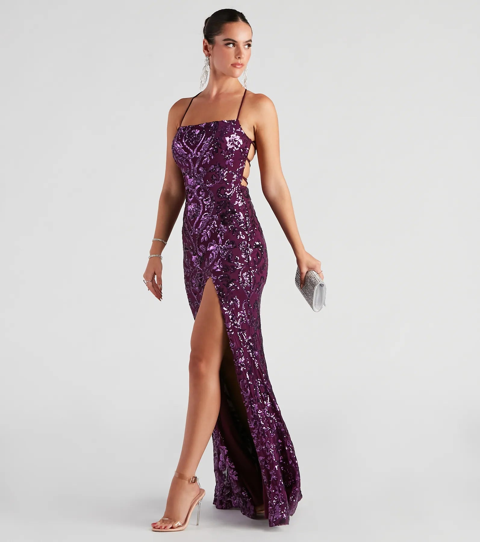 Lana Sequin Mesh Formal Dress Printed unclassified dresses
