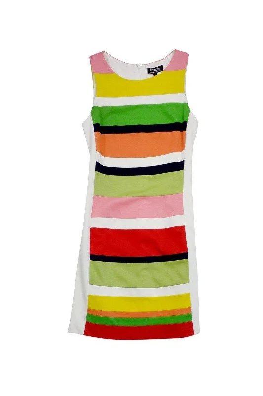 Francis - Multicolor Striped Sleeveless Dress Sz 0 Breathable unclassified dresses