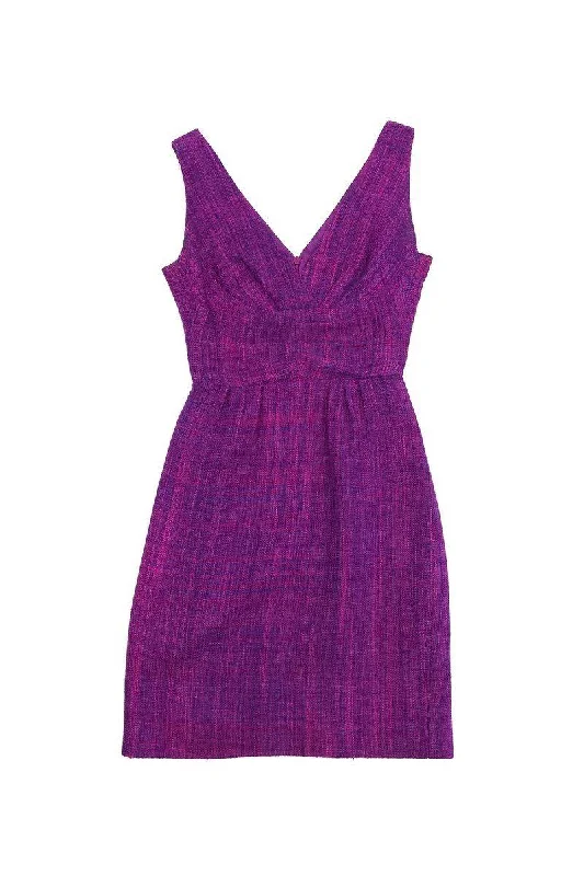 Trina Turk - Pink & Blue Sleeveless Tweed Dress Sz 0 Knitted unclassified dresses