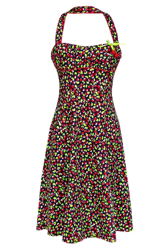 Nanette Lepore - Cherry Print Halter Dress Sz 4 Lightweight unclassified dresses