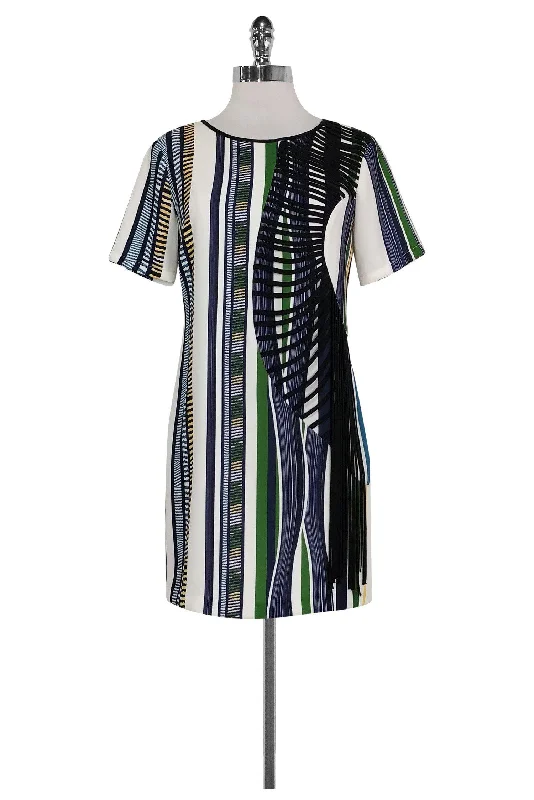 Sachin & Babi - Multi Striped Fringe Dress Sz S Casual chic unclassified dresses