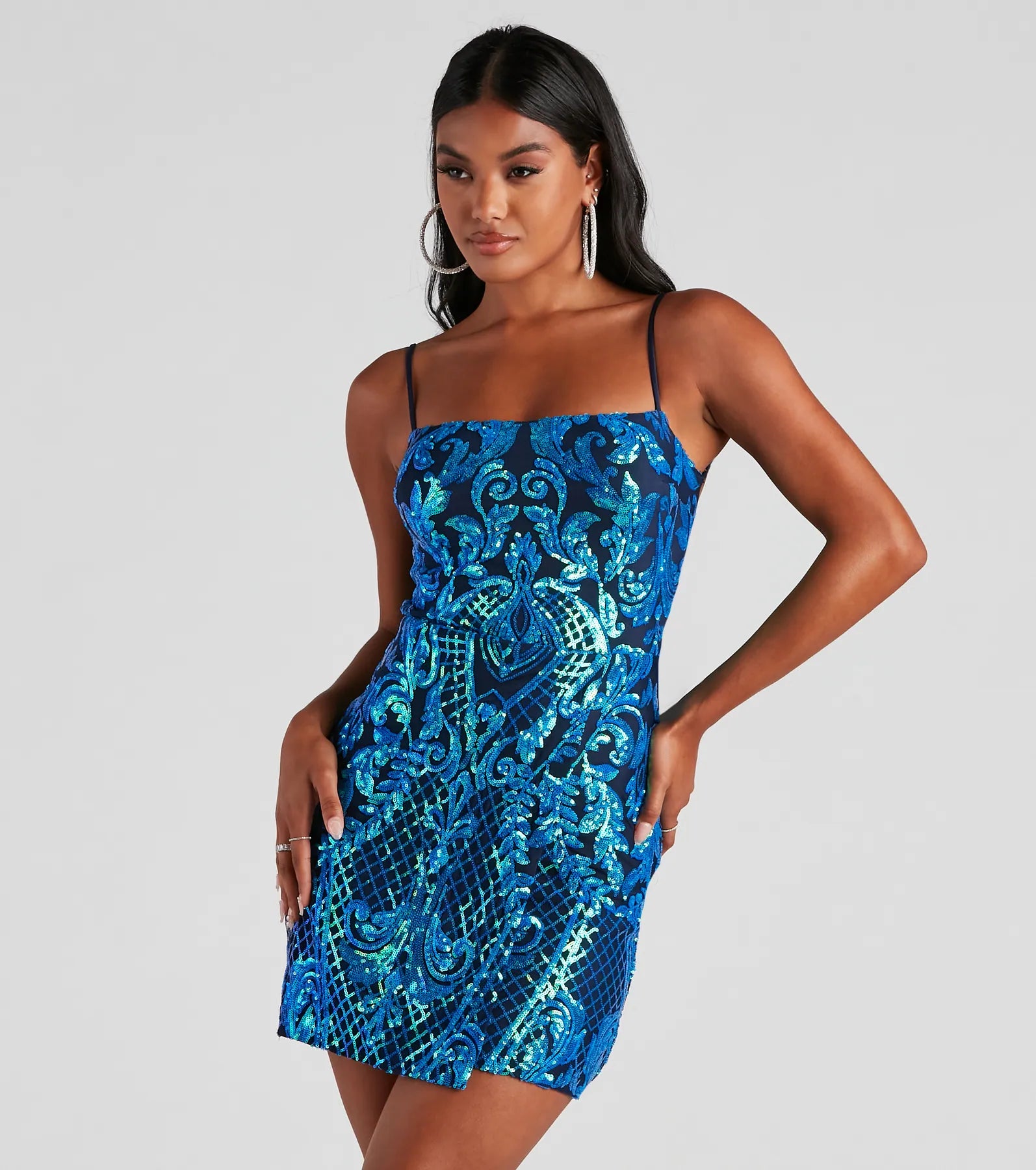 Kaylie Sequin Short Party Dress Wrap unclassified dresses