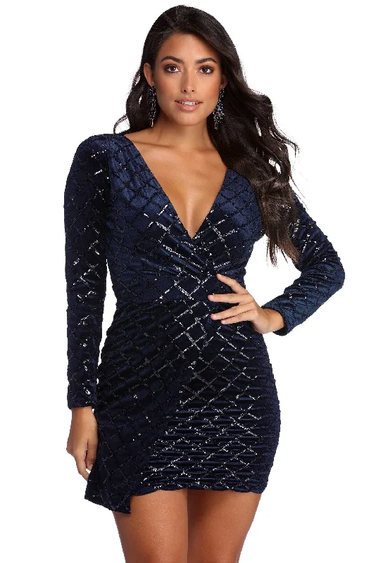Makenna Formal Velvet And Sequin Dress Earthy tone unclassified dresses