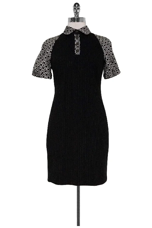 W by Worth - Black Chain Link Dress Sz 2 Silk unclassified dresses