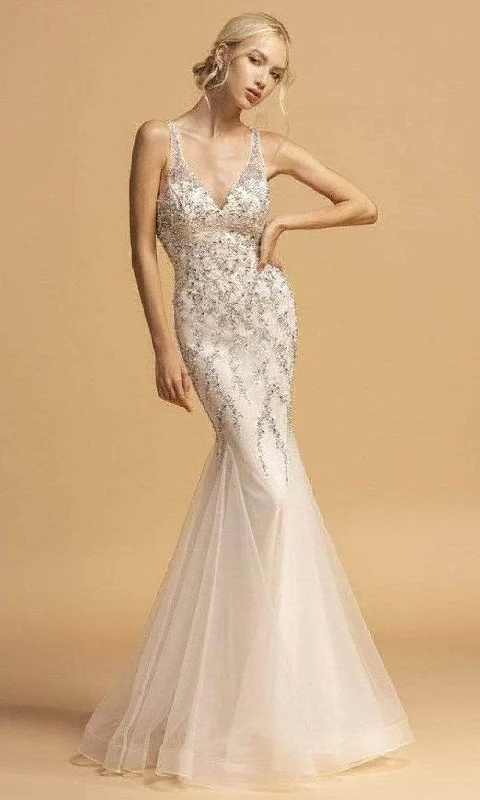 Aspeed Design - L2205 Sleeveless V-Neck Dress Lightweight unclassified dresses