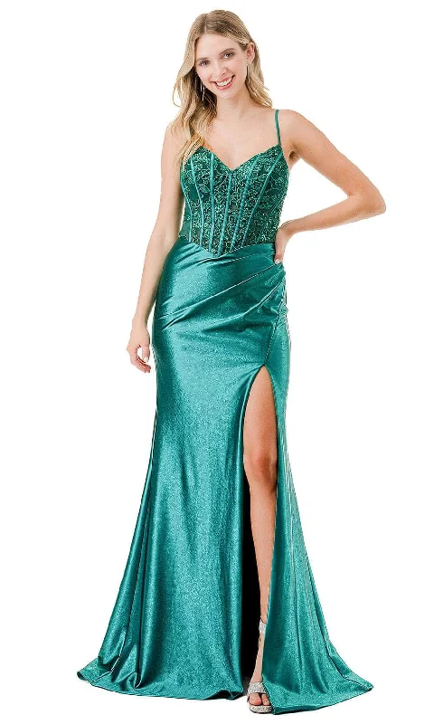 Aspeed Design L2900P - Embroidered Corset Prom Dress Color block unclassified dresses