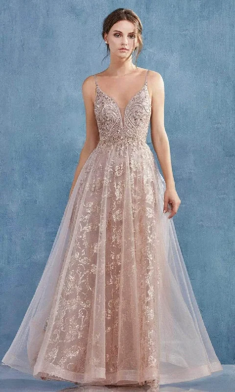 Andrea and Leo - A0882SC V Neck Tulle A-Line Dress Short unclassified dresses