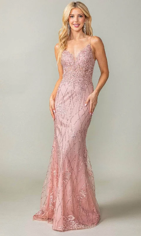 Dancing Queen 4371 - Lace Detail Mermaid Prom Dress Lace unclassified dresses