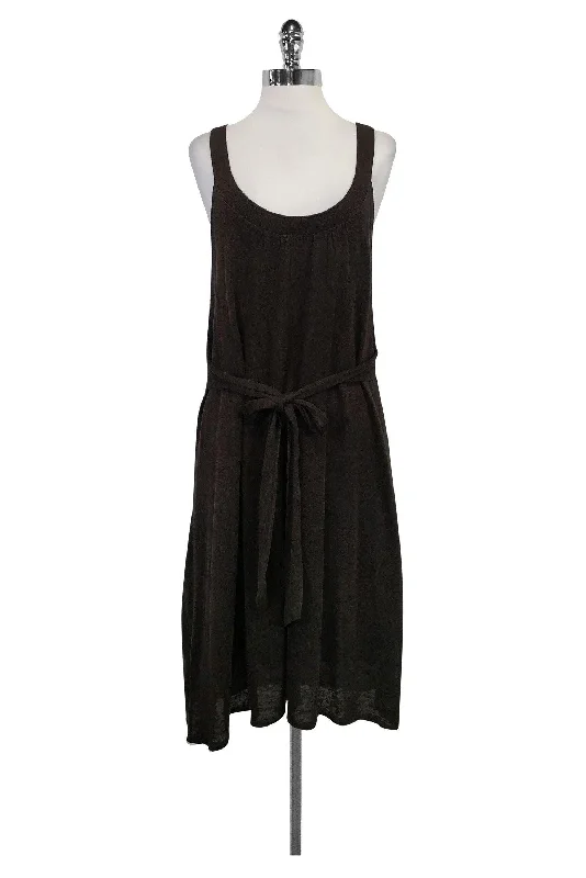 Theory - Brown Knit Dress Sz L Earthy tone unclassified dresses