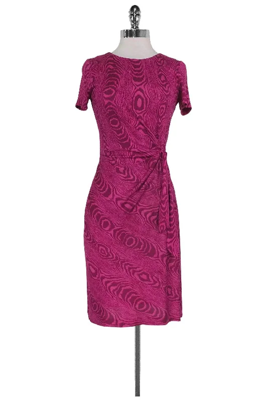 Diane von Furstenberg - Pink Printed Zoe Dress Sz 2 A-line unclassified dresses