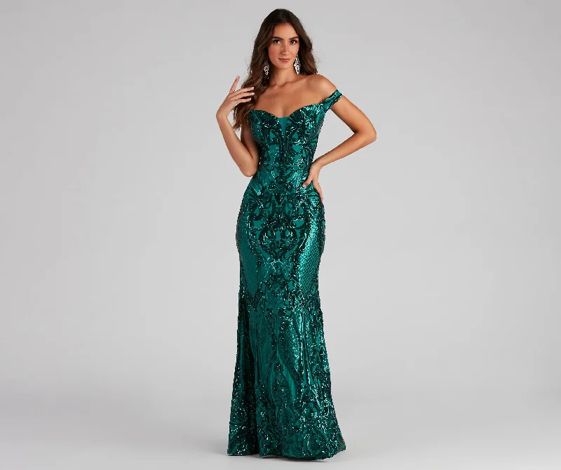 Perry Formal Off-The-Shoulder Dress Silk unclassified dresses