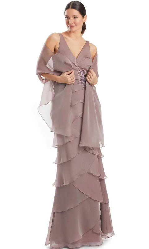 Alexander by Daymor 1958S24 - V-Neck Column Gown Travel unclassified dresses