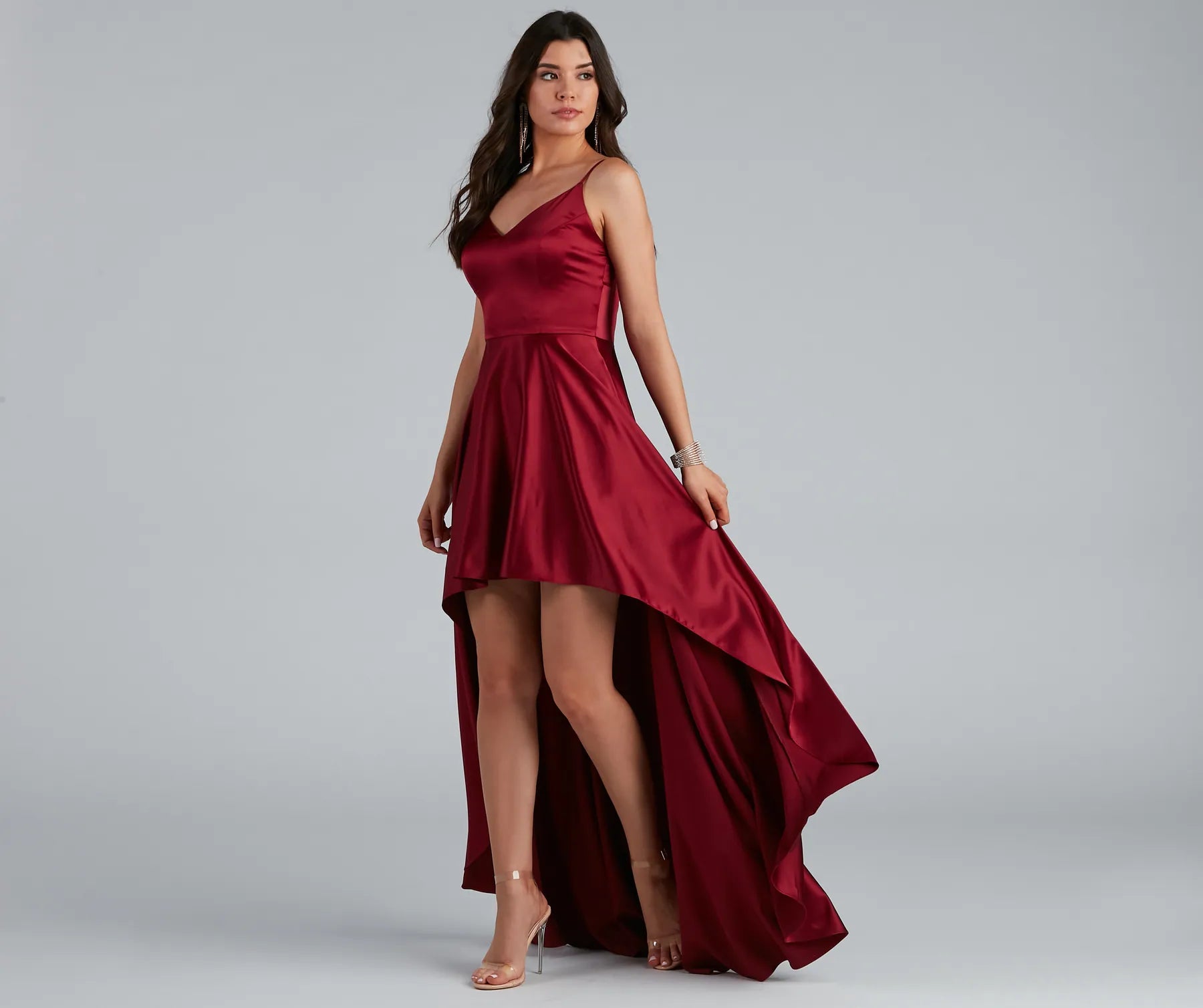 Spencer Satin High-Low Formal Dress Discounted unclassified dresses