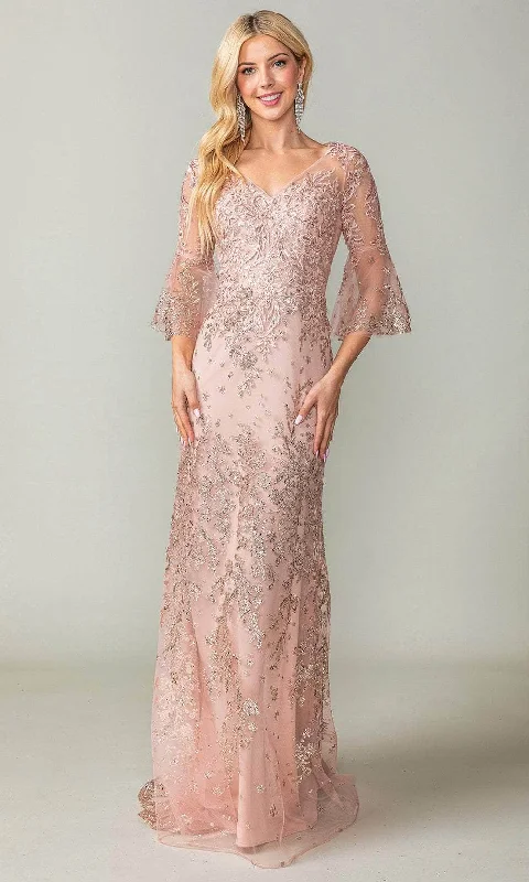 Dancing Queen 4361 - Bell Sleeve Mermaid Prom Dress Y2K unclassified dresses