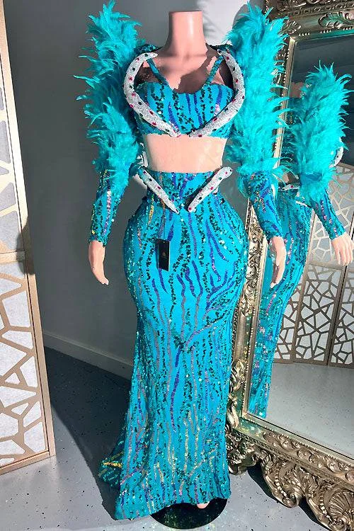 Met Gala Feather Dress (Ready to Ship) Wedding guest unclassified dresses