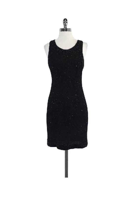 Laurence Kazar - Sleeveless Black Beaded Silk Dress Sz M Elegant evening unclassified dresses Laurence Kazar - Sleeveless Black Beaded Silk Dress Sz M Elegant evening unclassified dresses