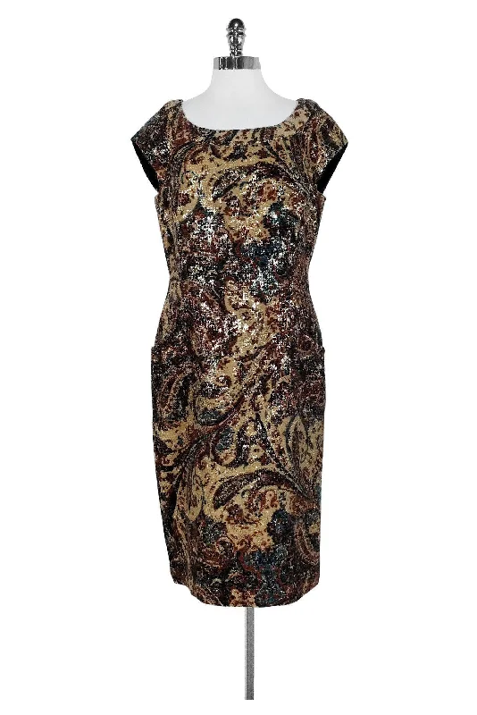 Lafayette 148 - Multicolor Embroidered Dress Sz 10 Fall unclassified dresses