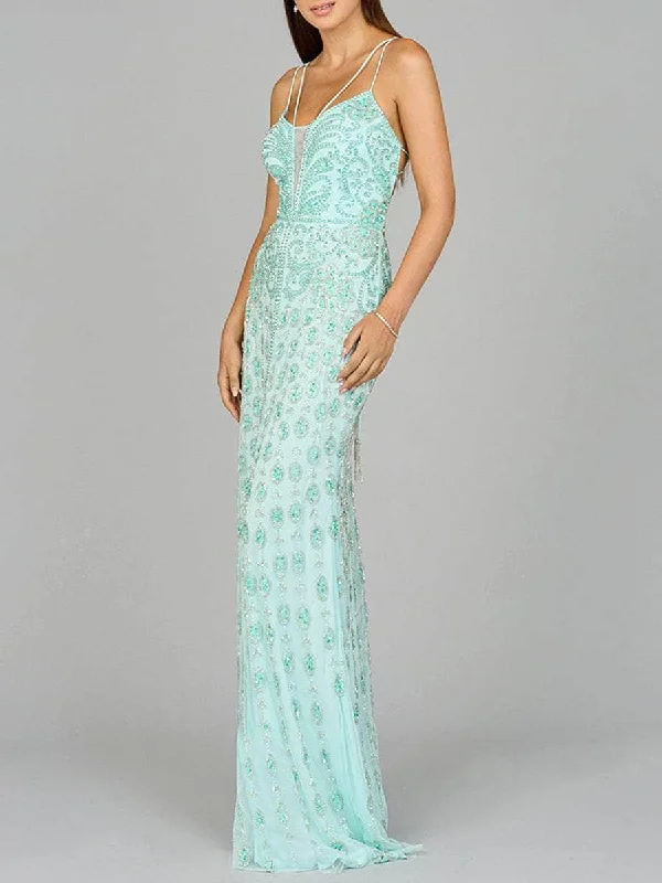 Lara Dresses 9942 - Beaded Sleeveless Dress Sequin unclassified dresses
